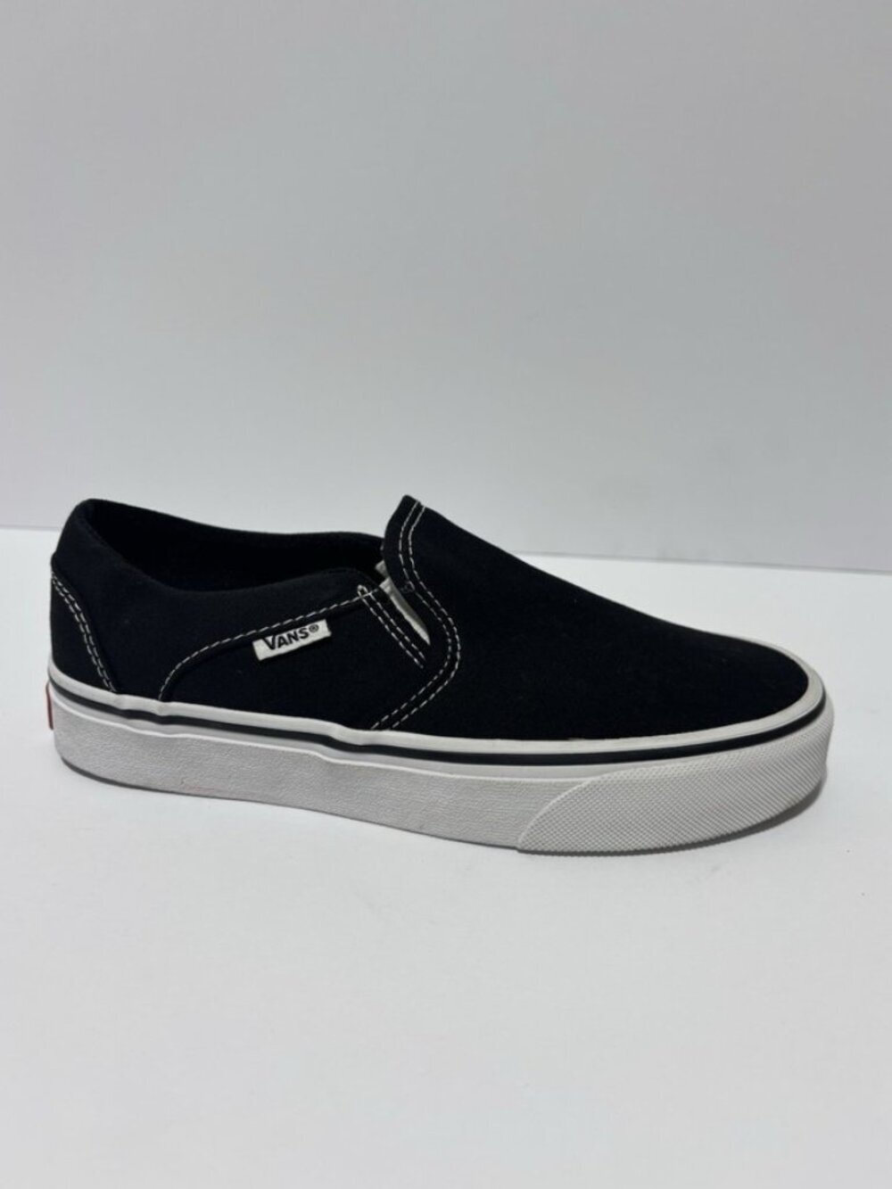 Vans Women’s Asher Black Slip-On Shoes, Size 6 M